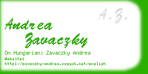 andrea zavaczky business card